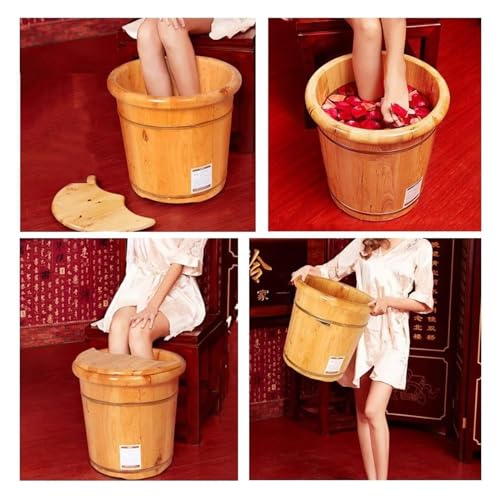Tina de madera maciza para pies, spa y masaje miniatura 4