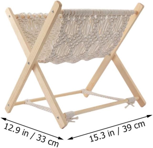 Alipis Woven Magazine Rack Collapsible Cotton Rope Storage Basket for Books and Newspapers Stylish Organizer for Living Room and Office