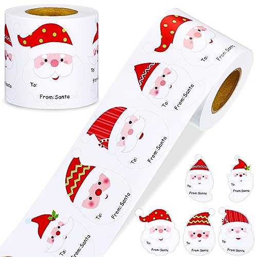 Étiquettes de Noël autocollantes pour décorer vos paquets sous le sapin