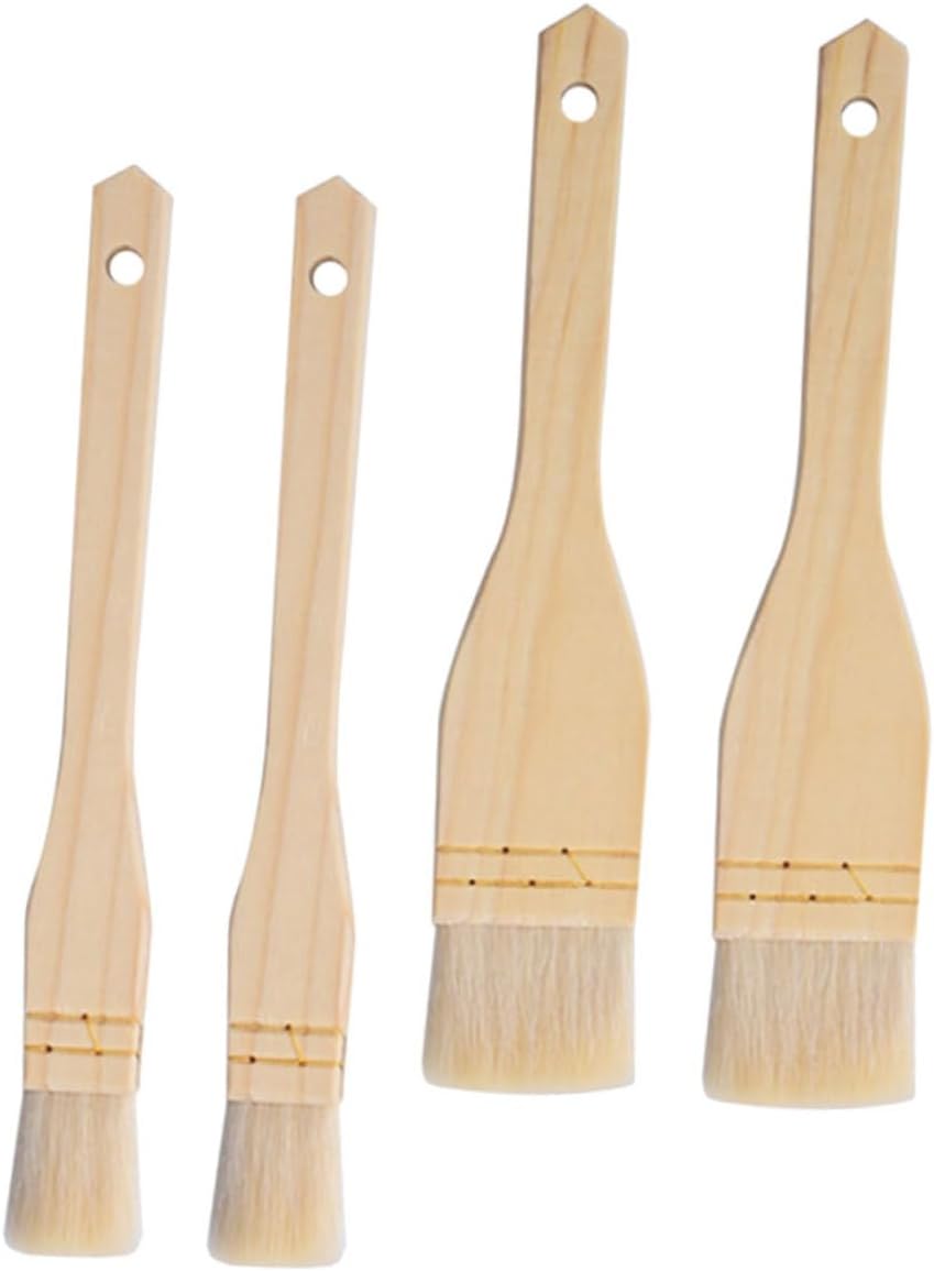 Pastry Brush 4pcs Bbq Oil Brush Basting Oil Brush Kitchen Utensil Basting Brush Household Oil Brush Kitchen Oil Brush Kitchen Supplies Bbq Cooking Baking Brush Cake Sauce Brush