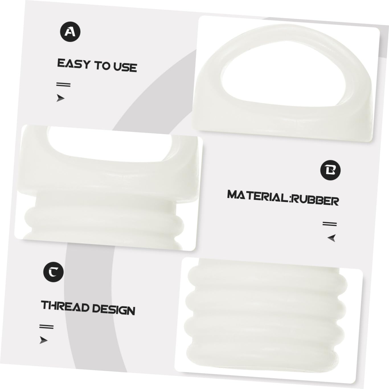 3 Tapones de Drenaje de Goma para Cubo de Fregona, Recambio para Orificio de 18 Mm, Accesorios Compatibles para Baldes de Trapeador Comercial, Sellado Eficaz y Duradero