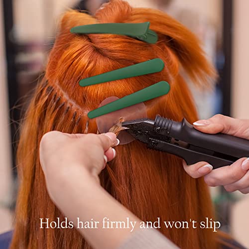 24 Pinzas para cabello tipo aligátor, 3.1 pulgadas, verde mate miniatura 4