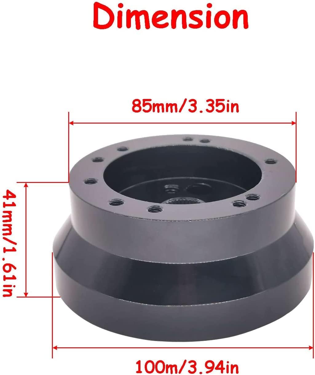5 & 6 Hole Steering Wheel Hub Adapter Replacement for GMC Truck Pickup (Black)
