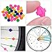 PATIKIL Bike Wheel Spokes Beads, 72 Pcs Colorful Bicycle Spoke Decoration Resin Clip Beads Spoke for Bike Accessories (Bead), Multicolor