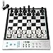 Advanced Electronic Chess Board, Smart Computer Chess Set, AI Voice Coach Learning for Kids, ELO 2200+ for Improving Players, Magnetic Large Pieces & Board Perfect for Adults, LCD Display(Silver)