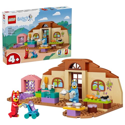LEGO Bluey School with Rusty and Bluey - Educational Toy w/Kitchen Cafe 2 Minifgures & Play Food Accessories - Montessori Set - Birthday Gift for 4+ Year Old Girls & Boys - 11221