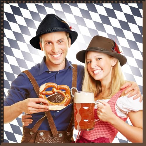 Image of Funtery 6 Pcs Oktoberfest Hats for Men German Hats Felt Bavarian Costume Accessories for Adults Unisex Party