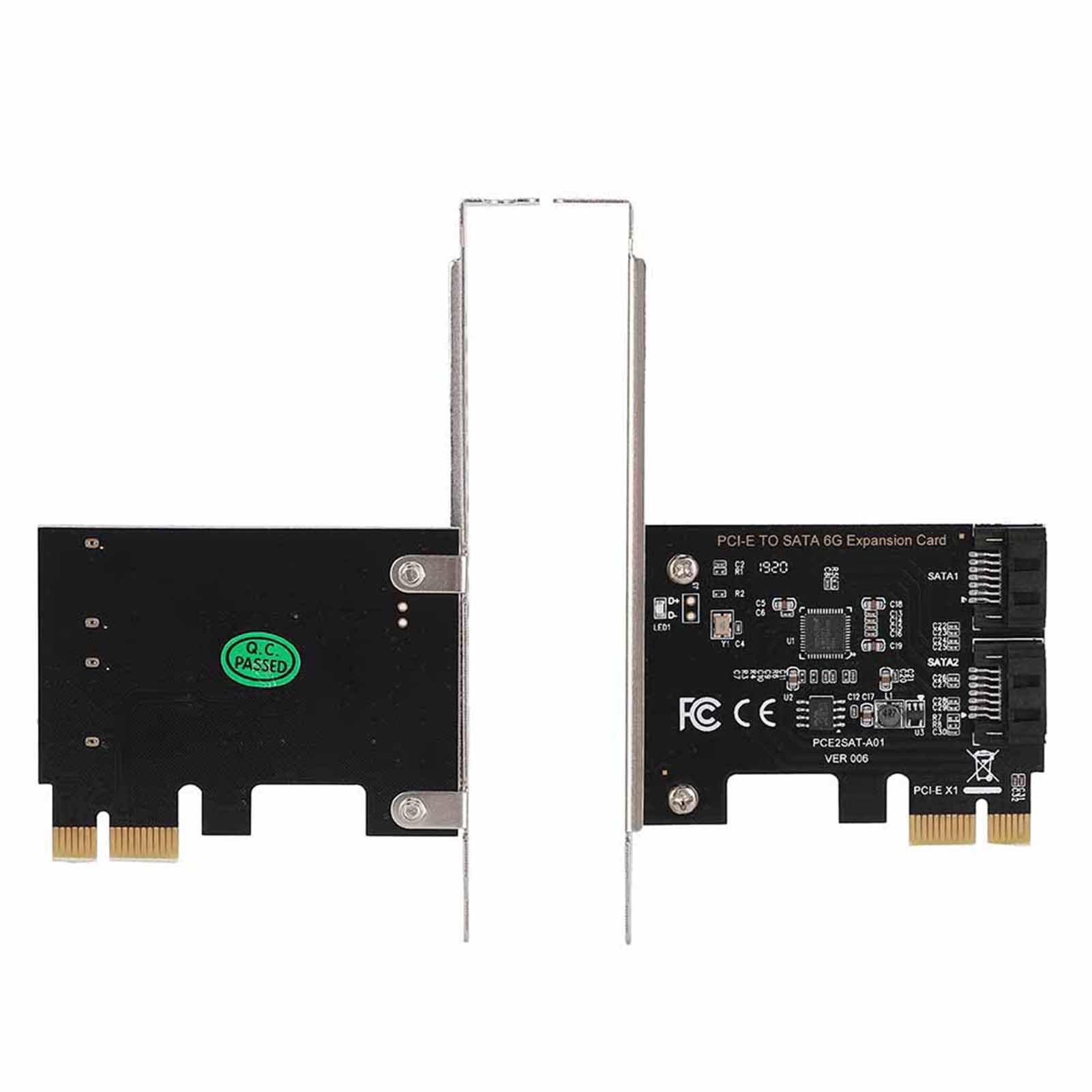 2-portowa karta kontrolera SATA PCI Express SATA, adapter PCI Express na 6G SATA3.0 do 2-portowych kart rozszerzeń SATA III