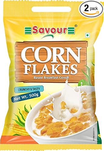 Savour Cornflakes 500 Grams - Pouch Pack of 2