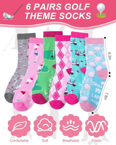 Croloose 6 Pairs Funny Golf Socks