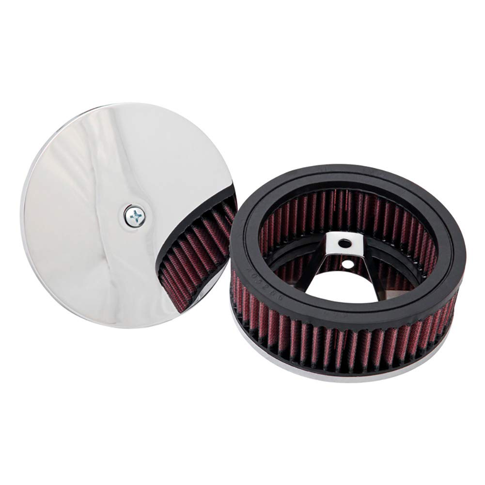 K&N Moto Filtre Universel 67mm raccordement, 114mm en Bas, 130mm, 51mm Hauteur (RK-3800), Rouge