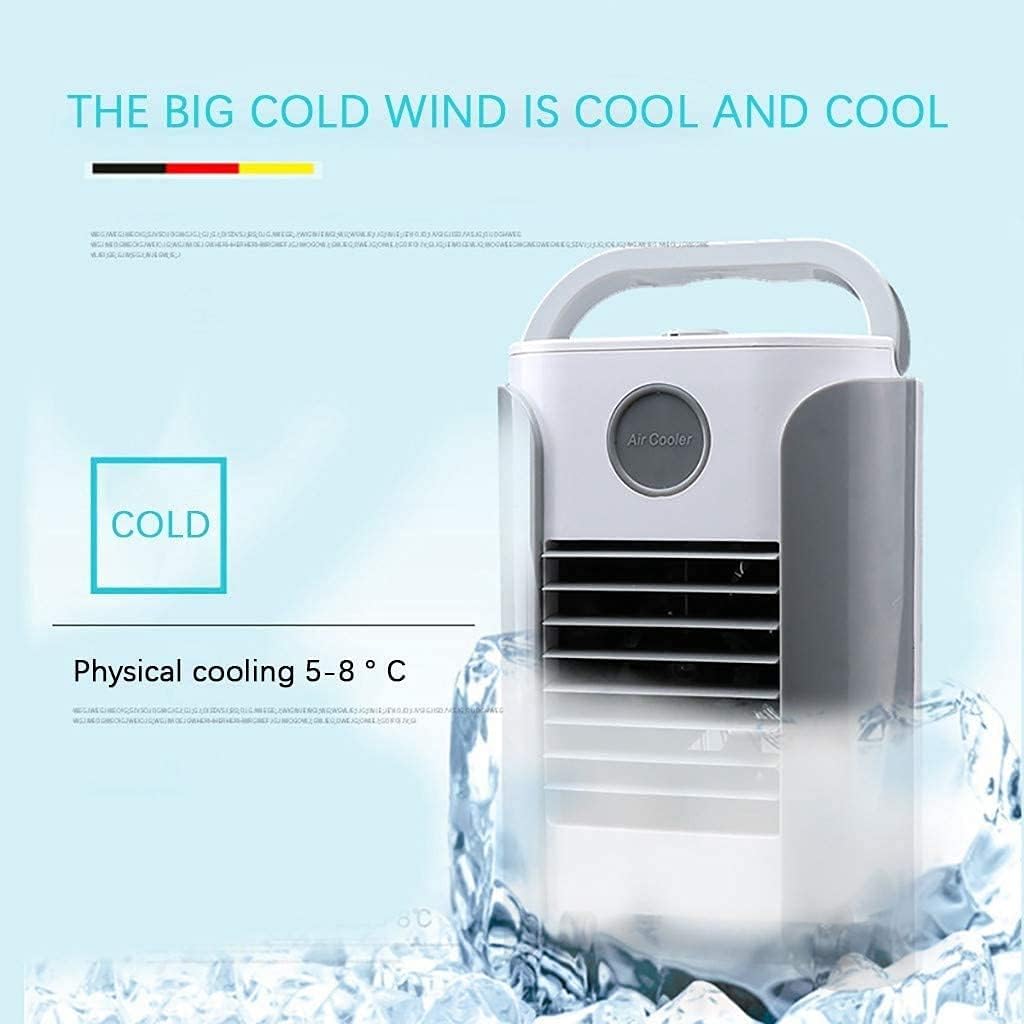 Mini Air Cooler, Portable Mini Air Condition, Personal Air Purifier USB Charging Air Conditioner Fan Refrigerator Air Cooler Nano Fan (Grey)