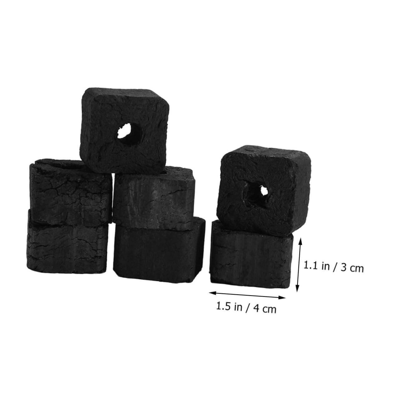Carbón de Bambú para Fuego 500g, 1 Bolsa, Negro para Parrilla