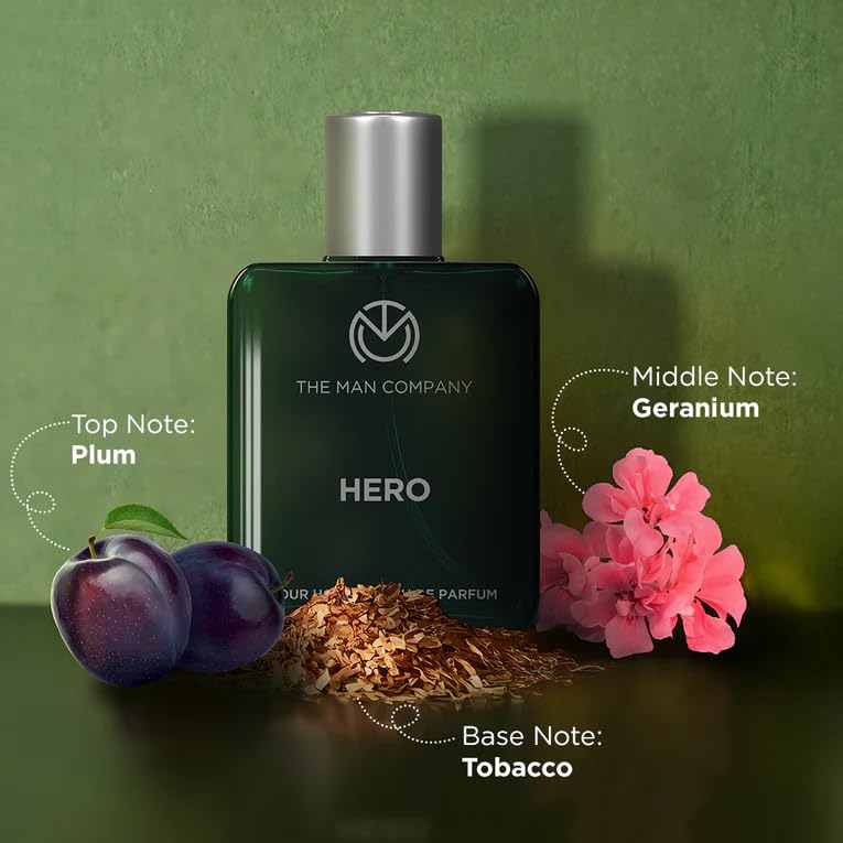 Image of The Man Company Hero Perfume for Men - 50ml | Premium Long-Lasting Fragrance | EDP for Men (Eau De Parfum) | Valentine gift Set for Boyfriend, Husband