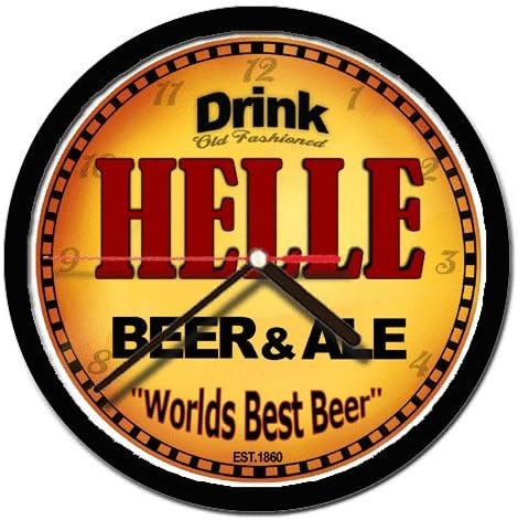 HELLE beer and ale cerveza wall clock