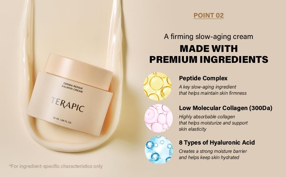 Salmon PDRN Repair Cream 1.69 Fl Oz - Wrinkle & Elasticity Booster - Anti-Aging Firming Face Cream with PDRN & Collagen - K-Beauty Dermacare - Image 5
