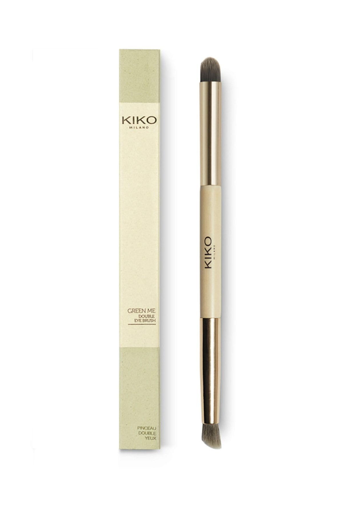 KIKO Milano Green Me Double Eye Brush | Pennello Occhi Doppio Per Ombretti E Eyeliner