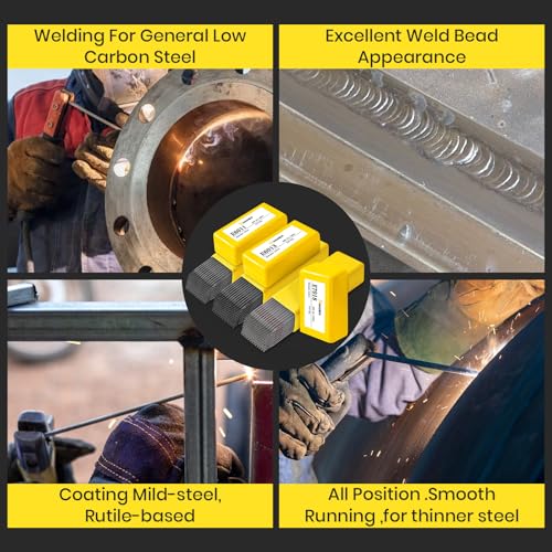 Image of SSimder Mini Stick Welder with 10lbs 1 /8 inch E7018 Welding Rods 110V 220V Dual Voltage 4.98LB Portable Welding Machine IGBT Inverter ARC Welder for Workshop Outdoor DIY Projects