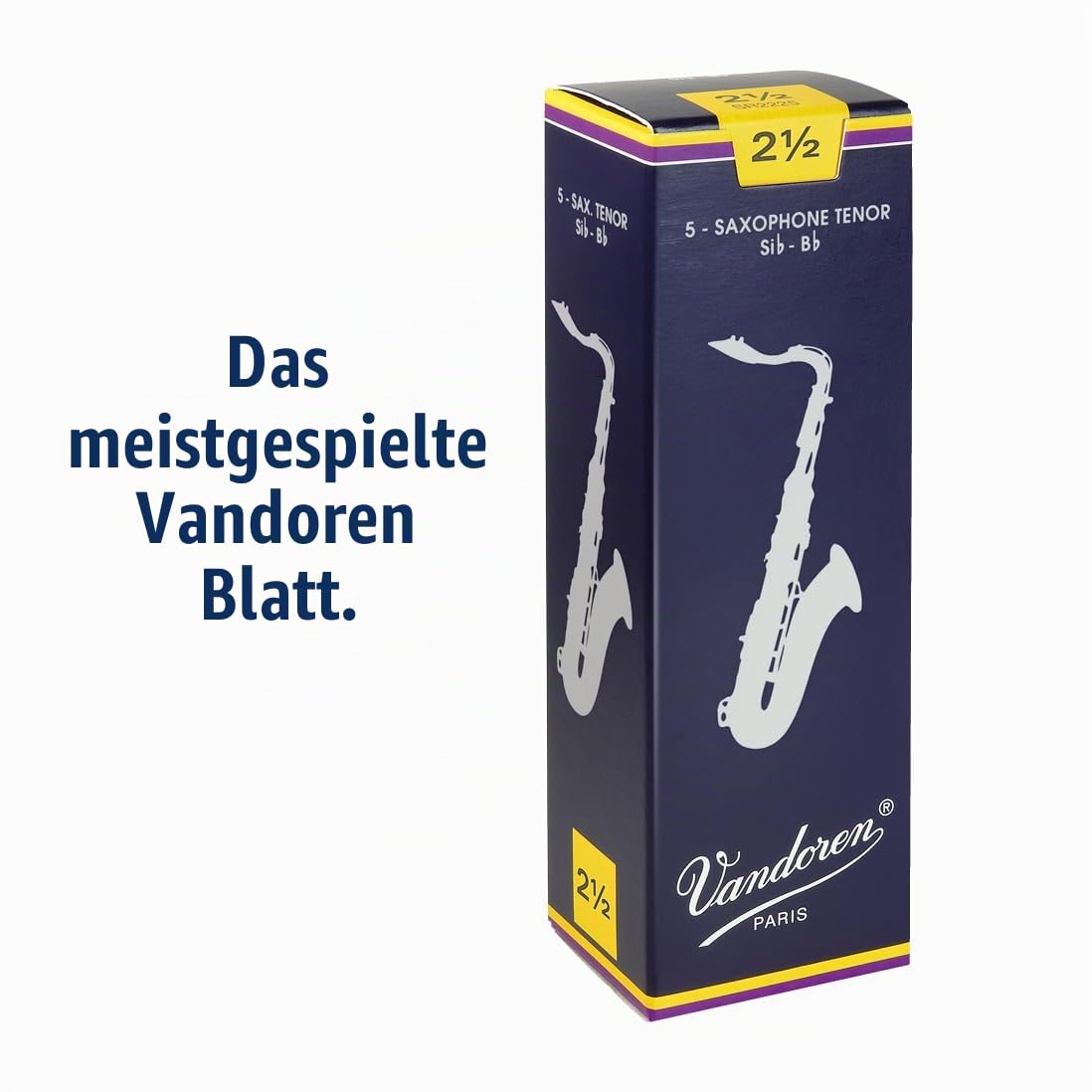 Vandoren SR2225 Box 5 Blätter Traditional 2.5 Sax Tenor