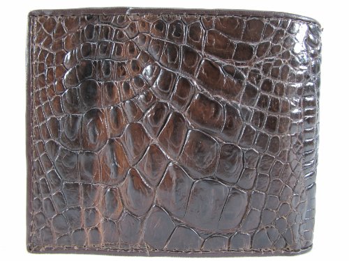 Genuine Crocodile Alligator Foot Claw Skin Leather Bifold Wallet (Chocolate Brown)3
