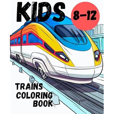 Trains Coloring Book: 50 Pages to Color of Different Trains for Kids