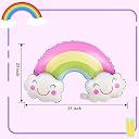 Pop The Party 59-Piece Pastel Rainbow Balloon Arch Garland Kit – Birthday Balloons with Happy Birthday Banner, Arch & Glue Dots for 7th Birthday Decoration gallery image