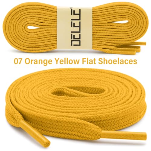 Image of DELELE Solid Flat Shoelaces Hollow Thick Athletic Shoe Laces Strings 2 Pair