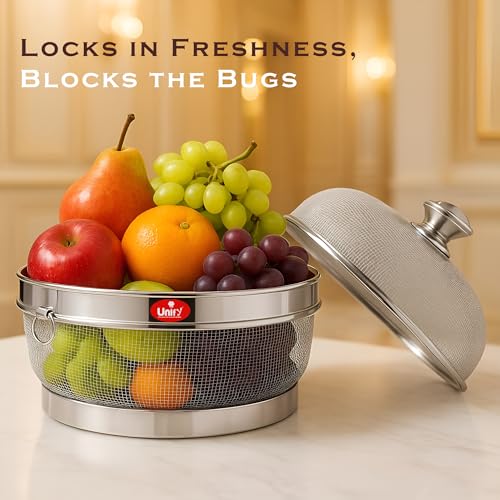 Unify 12 Inch Stainless Steel Mesh Fruit Basket - Image 3