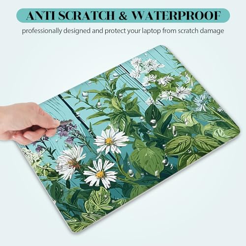 Image of Laptop Skin Sticker Decal, 12 inch 13 inch 13.3 inch 14 inch 15 inch 15.4 inch 15.6 inch Personalized Universal Vinyl Notebook Skin Sticker Cover Art Protector Decal, Green Plant Flowers