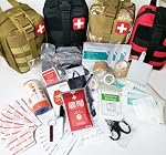 IFAK Kit de trauma avec Tourniquet. bandage israélien. Combinaisons de gaze comprimée pour les bandages de contrôle des hémorragies pour le camping, la chasse, la randonnée (noir)