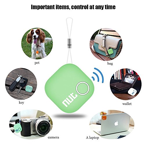 Car Key Finder Tile Smart Tag Tracker Locator – Nut 2″ Tracking Chip for Wallet Bluetooth Item Anti-Lost with App, Mini GPS Alarm Tracer Reminder for Bag Phone Pets Dog Keychain Purse Luggage, Green