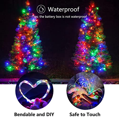 Minetom fairy lights battery operated, 5 pack 7 ft 20 led string lights with timer, waterproof silver wire fairy lights for bedroom christmas home party wedding decorations 5 Minetom fairy lights battery operated, 5 pack 7 ft 20 led string lights with timer, waterproof silver wire fairy lights for bedroom christmas home party wedding decorations - image 6