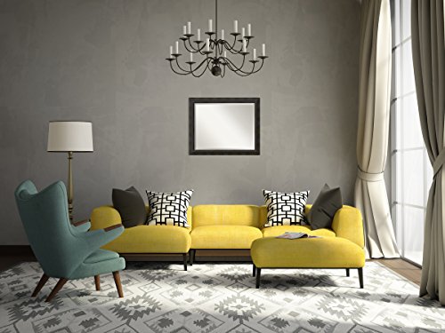 Amanti Art Wood Framed Wall Mirror, Glass Size 28X22, Signore Bronze #TOP7