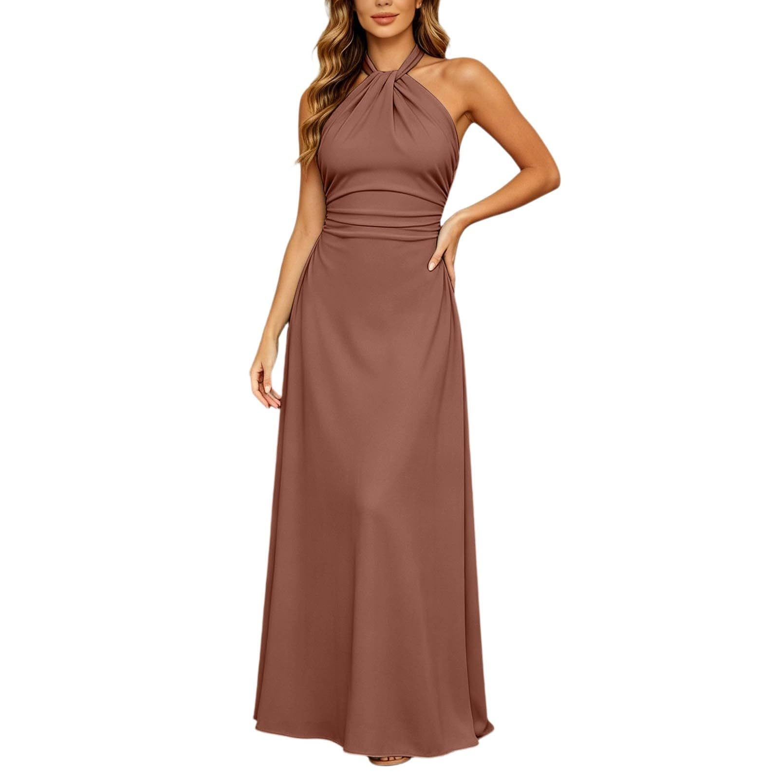 Abito Donna Elegante Abiti Chiffon Abito Infinity da Damigella d'Onore Multiway da Cerimonia Elegante Vestiti Estivi Multiway da Cerimonia Lungo Taglie Forti Ospite di Matrimonio