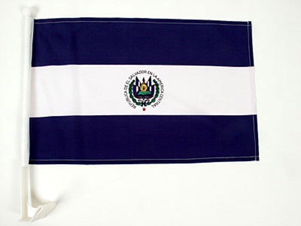 One Dozen El Salvador Single-Sided Car Flag