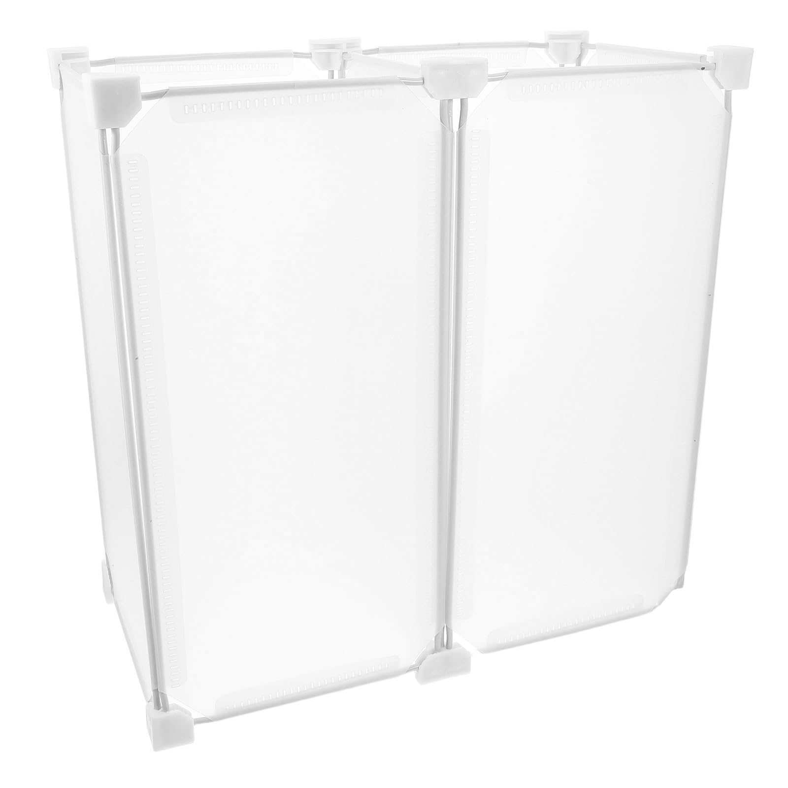 PACKOVE Organizzatore Cestello Portaoggetti in Acciaio e Pp Bianco per Frigorifero Divisore per Congelatore Facile da Pulire per Case e Negozi