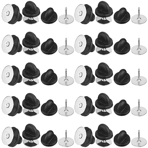Artibetter Multipurpose Pin Backs Flat Round Safety Pins for DIY Accessories for Brooches Name Tags and Craft Projects Included