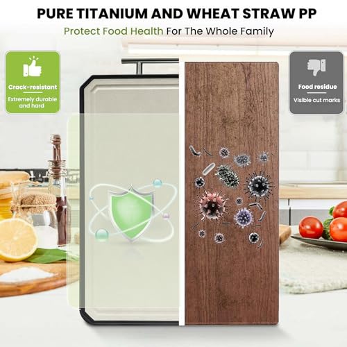 Tabla de cortar rectangular de titanio con ranura para jugos miniatura 6
