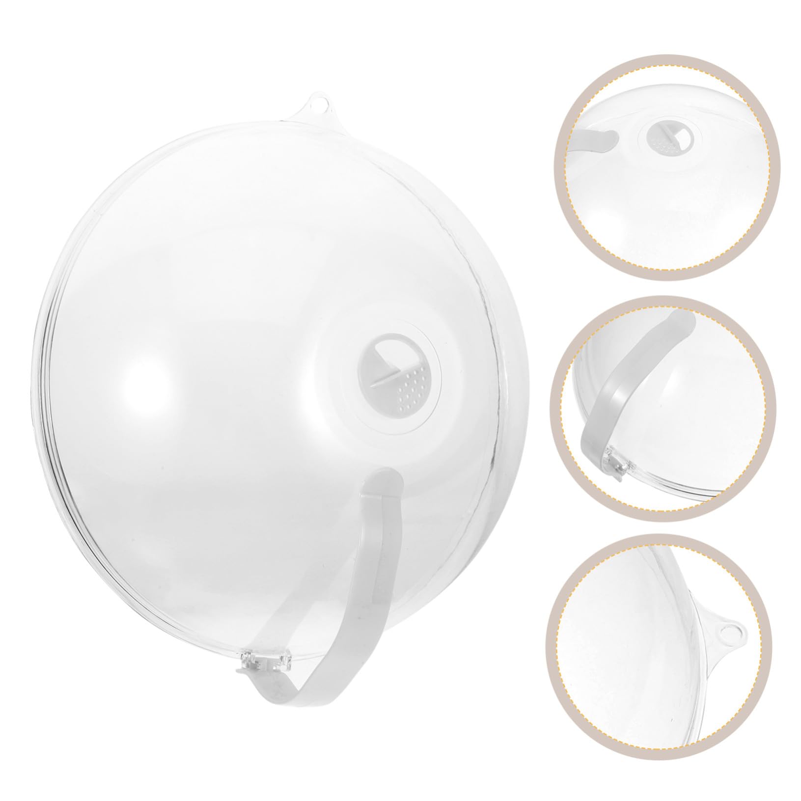 Cubierta Salpicaduras para Microondas Reutilizable de PC Tapa Protectora Ligera con Asa Pequeña para Platos Resistente al Aceite y Polvo para Cocinar Uniformemente