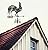 CLYB Metal Rooster Weathervane Roof Mount Weather Vane Stainless Steel Big Tail Rooster Wind Vane Outdoor Garden Decor for Shed,Patio,Lawn,Country Cottage,Farm