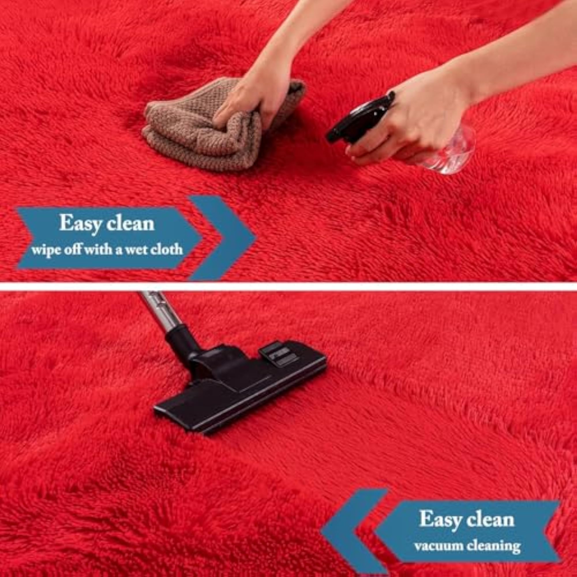 Solid Color Area Rug, Soft Plush Carpet