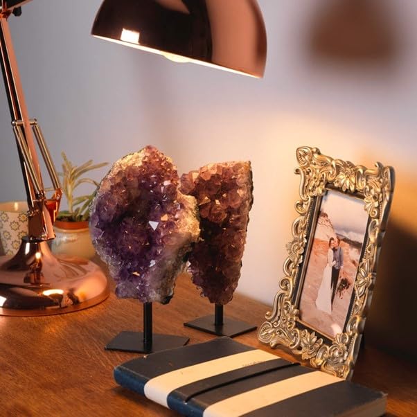British Fossils Premium Quality Brazilian Amethyst on Stand - Luxury Home Decor, Purple, Approximately 1kg - Image 3