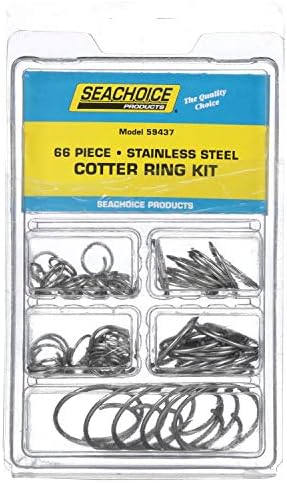 Seachoice Stainless Steel Cotter Ring Kit, 66 Piece, All Popular Sizes