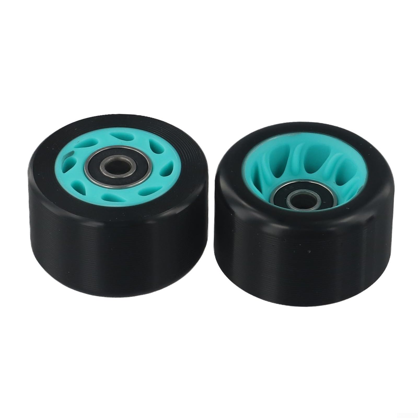 Lot de 8 roues de patins à roulettes pour skateboard à double rangée et quad avec matériau PU et roulements en acier au carbone, adaptées pour les surfaces asphaltées et de parc (noir (bleu (88A))