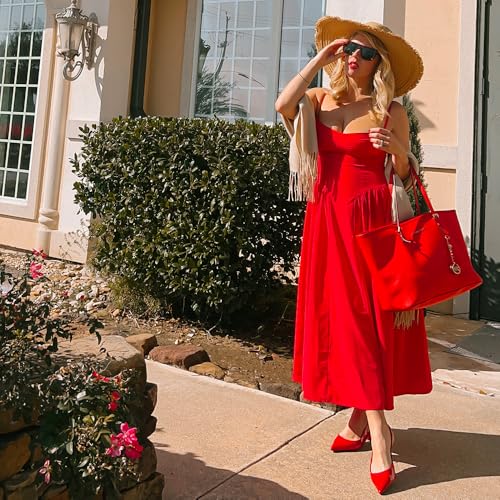 Image of JENN ARDOR Slingback Heels for Women Low Heels Dress Shoes Kitten Pumps Dressy Heeled Sandals Wide Width Fashion Casual Shoes