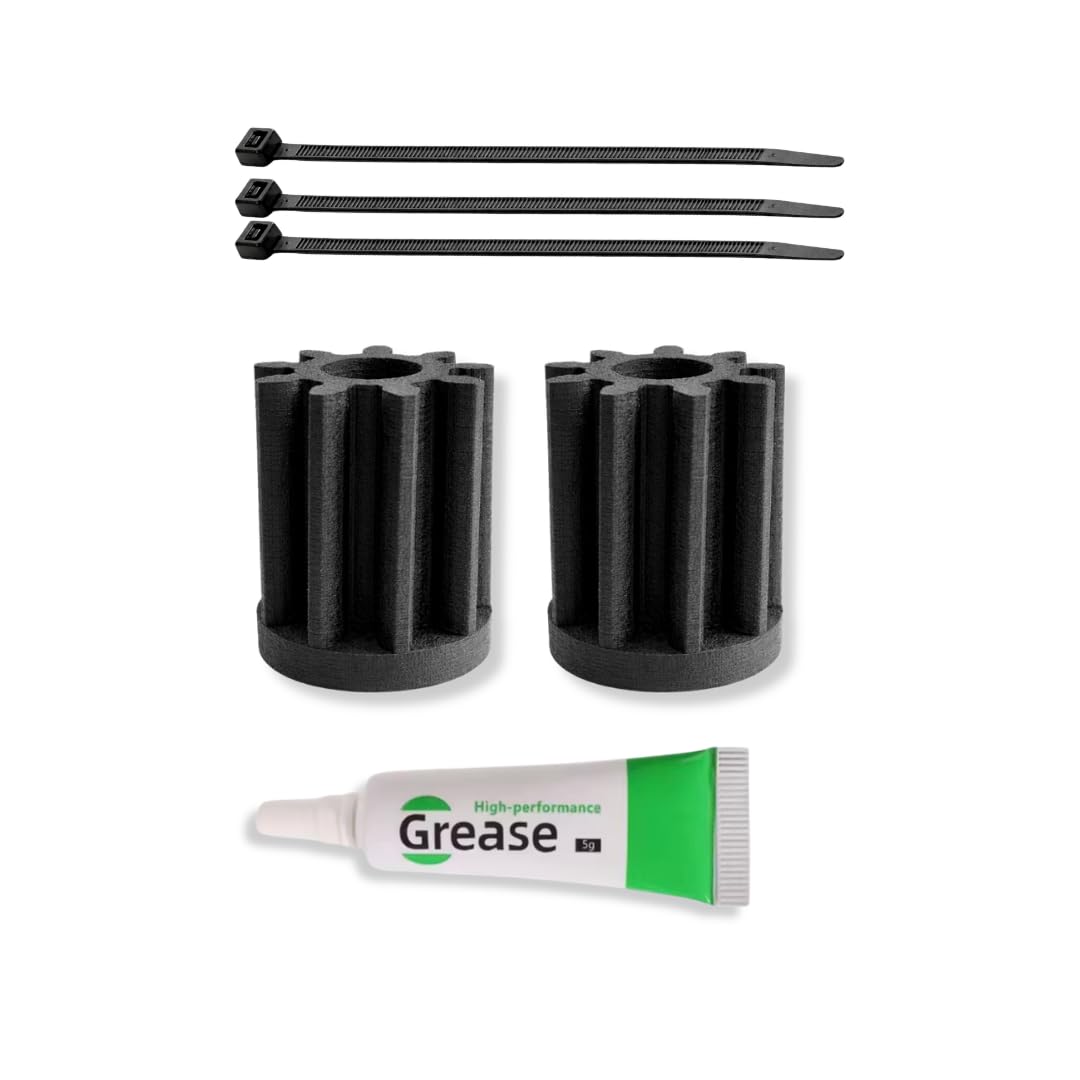 Ritzel Set passend für Thermomix TM5 TM6 – 2 Stück Verriegelungsmotor Zahnräder aus strapazierfähigem ASA, Ersatzritzel für Fehler C153 C148 C142, inkl. Fett und Kabelbinder