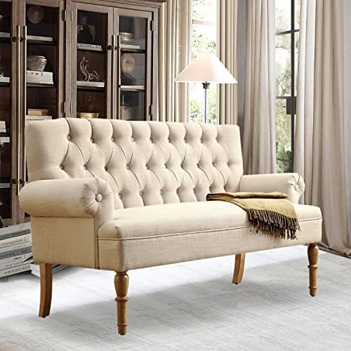 Rosevera Hermosa para Sala Love Seats Furniture Sofa in a Box Long Couches for Living Room Settee Loveseat, Standard, Pearl Beige