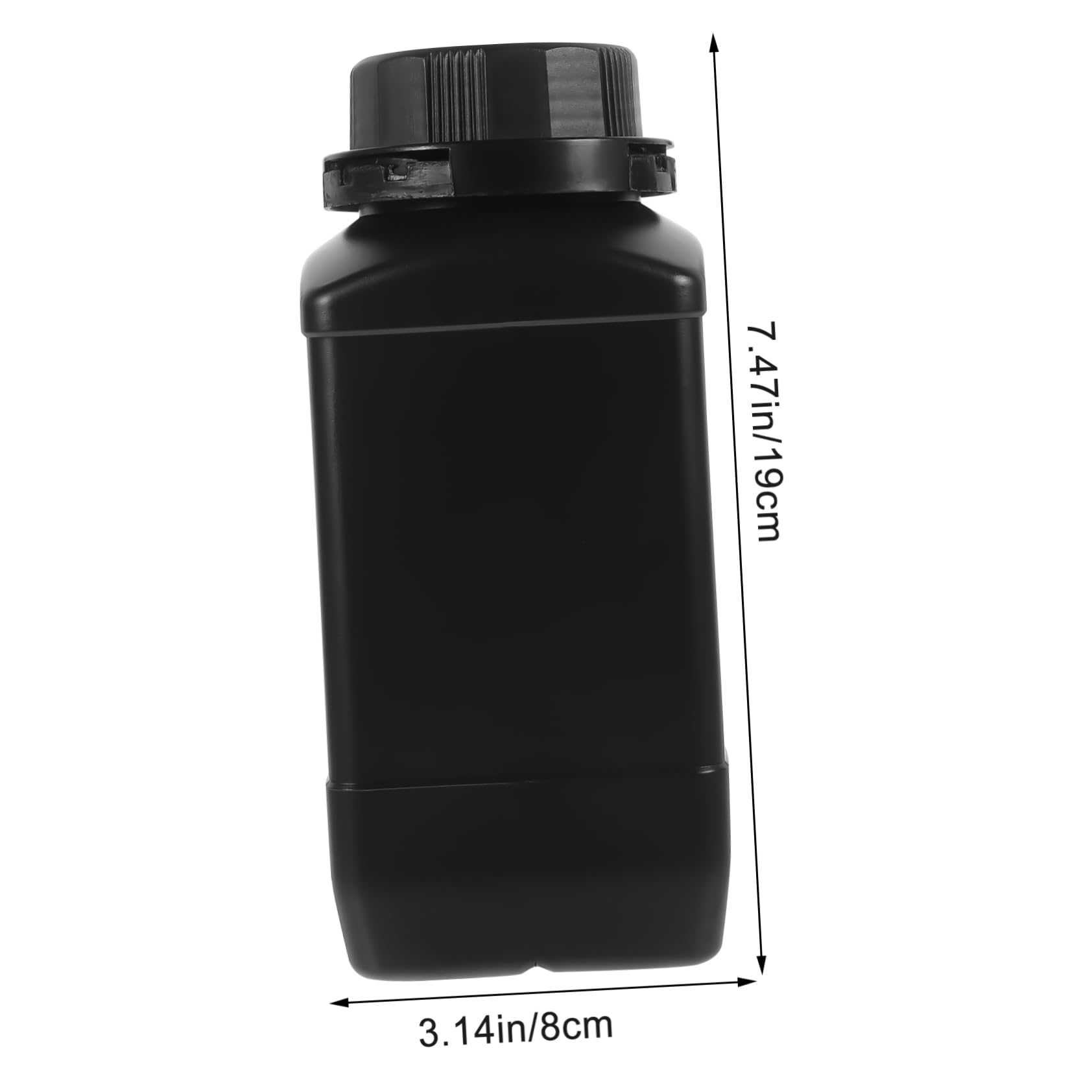 STOBAZA 2pcs Leakproof Plastic Bottles Wide Mouth Laboratory Containers with Cap Chemical Storage for Labs and Home Use