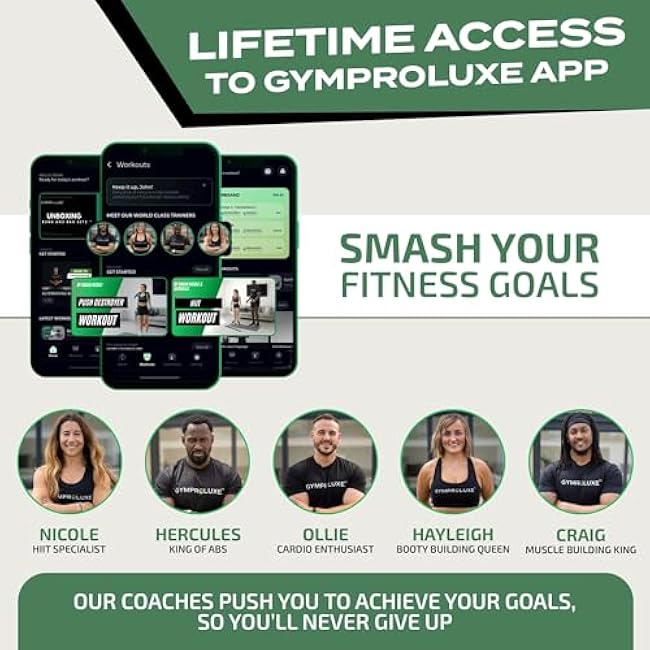 Portable Gym - Resistance Exercise Band Set - 200LBS Resistance Bands for Men & Women - Multi Gym Fitness Equipment & Pilates Bar for Home Workout