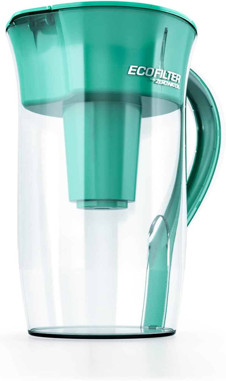 EcoFilter 10 Cup Filtered Pitcher by ZeroWater, No Plastic